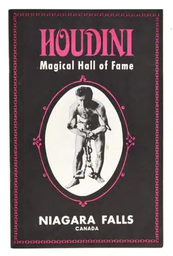 Houdini Magical Hall Of Fame Booklet by Niagara Falls
