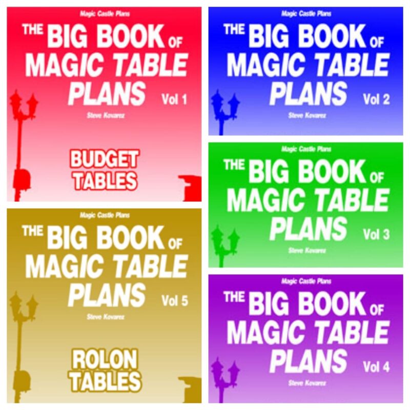 Steve Kovarez - The Big Book of Magic Table Plans ( 5 Vols , Instant Download )